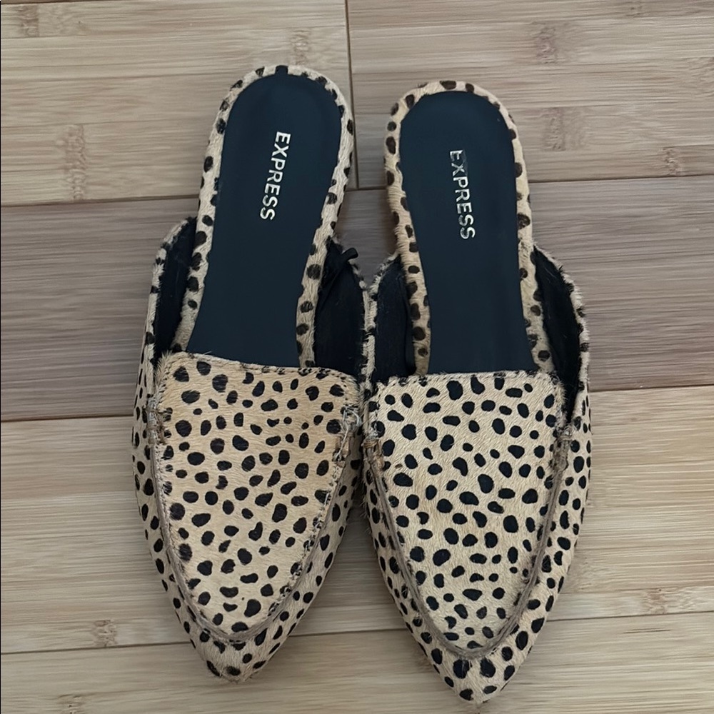 Express Animal Print Faux Fur Women's Loafers